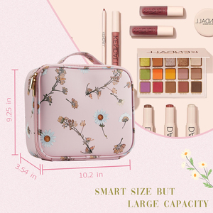 Waterproof PU Cosmetic <b>Bag</b> Travel Makeup Organizer <b>Bag</b> with Portable Handheld Cosmetic Storage Case for Makeup Artist Nail <b>Tech</b> - Product Image 6