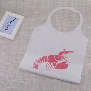 定制标志厨房使用螃蟹围兜舒适成人餐厅和海鲜一次性围兜