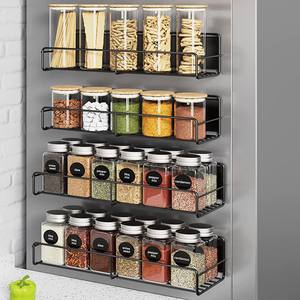 Size Customization Magnetic Refrigerator Rack 4 Pack Magnetic Spice Rack Organizer