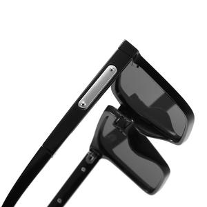 Nuevas gafas de sol plegables para mujer, montura de PC, color negro, UV400, peso ligero, montura grande, estilo coreano, protección solar a la moda - Product Image 1