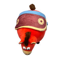 Peluche Mascotte Personnalisée, Jouet en Peluche, Âne Rouge, Design Cheval Mignon, Remplissage Coton PP, Peluche Super Douce, Cadeau pour Enfants