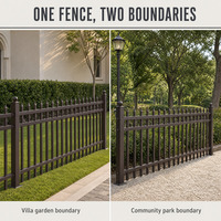 Portail coulissant en acier galvanisé sur mesure pour clôture décorative en métal pour jardin résidentiel