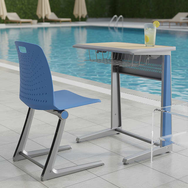 GUANGWEI Ergonomic Design School Table Modern High School Furniture with Adjustable Height Made of Durable Plastic