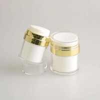 Envase de Crema Cosmética Recargable de Lujo al por Mayor, Material AS, Doble Pared, Bomba sin Aire, Personalizable, 15g 30g 50g, para Crema o Loción