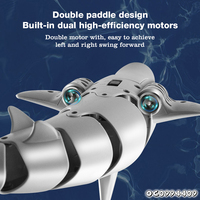 Mini robot poisson télécommandé étanche, jouet animal marin en plastique, requin sous-marin, télécommande 2,4 GHz, certifié sûr