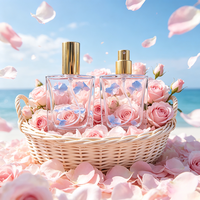 Nouvelle Bouteille de Parfum Carrée de Luxe en Verre Artisanal Premium 100ml, Flacon Vide en Verre Transparent avec Vaporisateur et Sérigraphie Unique