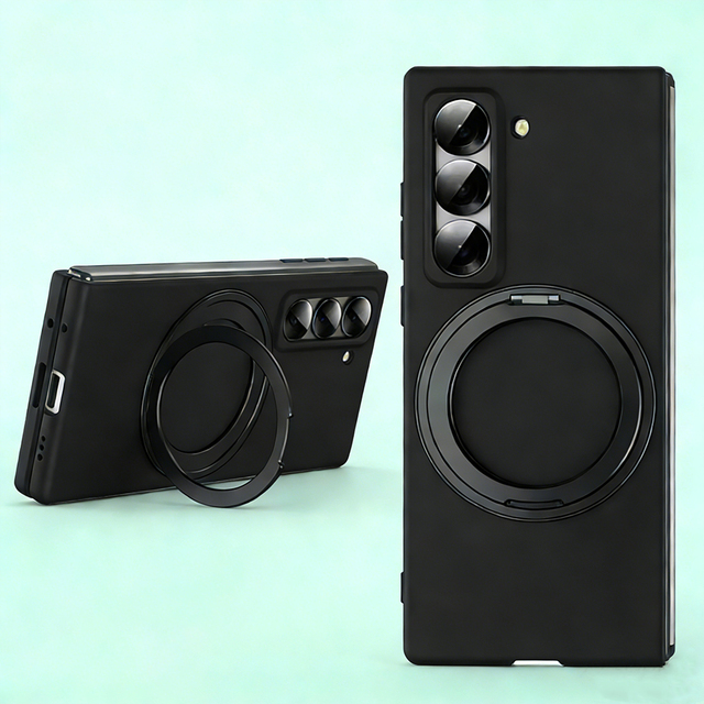 Custom Magnetic Luxury Business Design Shockproof Foldable Phone Case with Magnetic Ring Holder for Z Fold 4/5/6/7
