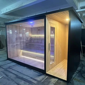 <span class=keywords><strong>Cabine</strong></span> <span class=keywords><strong>de</strong></span> sauna <span class=keywords><strong>de</strong></span> <span class=keywords><strong>jardin</strong></span> <span class=keywords><strong>en</strong></span> <span class=keywords><strong>bois</strong></span> <span class=keywords><strong>de</strong></span> pruche massif au design moderne et luxueux avec chauffage électrique et vapeur humide pour appartement et villa, utilisation <span class=keywords><strong>en</strong></span> extérieur - Product Image 4