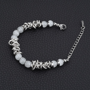 Hot Selling Popular Design Handmade <b>Beaded</b> <b>Bracelet</b> Titanium Steel Light Luxury Unisex's <b>Bracelets</b> Fashion Jewelry Wholesale - Product Image 2