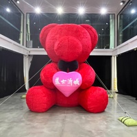 Lapin gonflable publicitaire rose en peluche, décorations gonflables animales