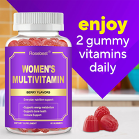 Gummies multivitaminées végétaliennes saveur baies pour femmes, marque privée OEM, avec biotine, pour le soutien immunitaire, osseux et l'énergie