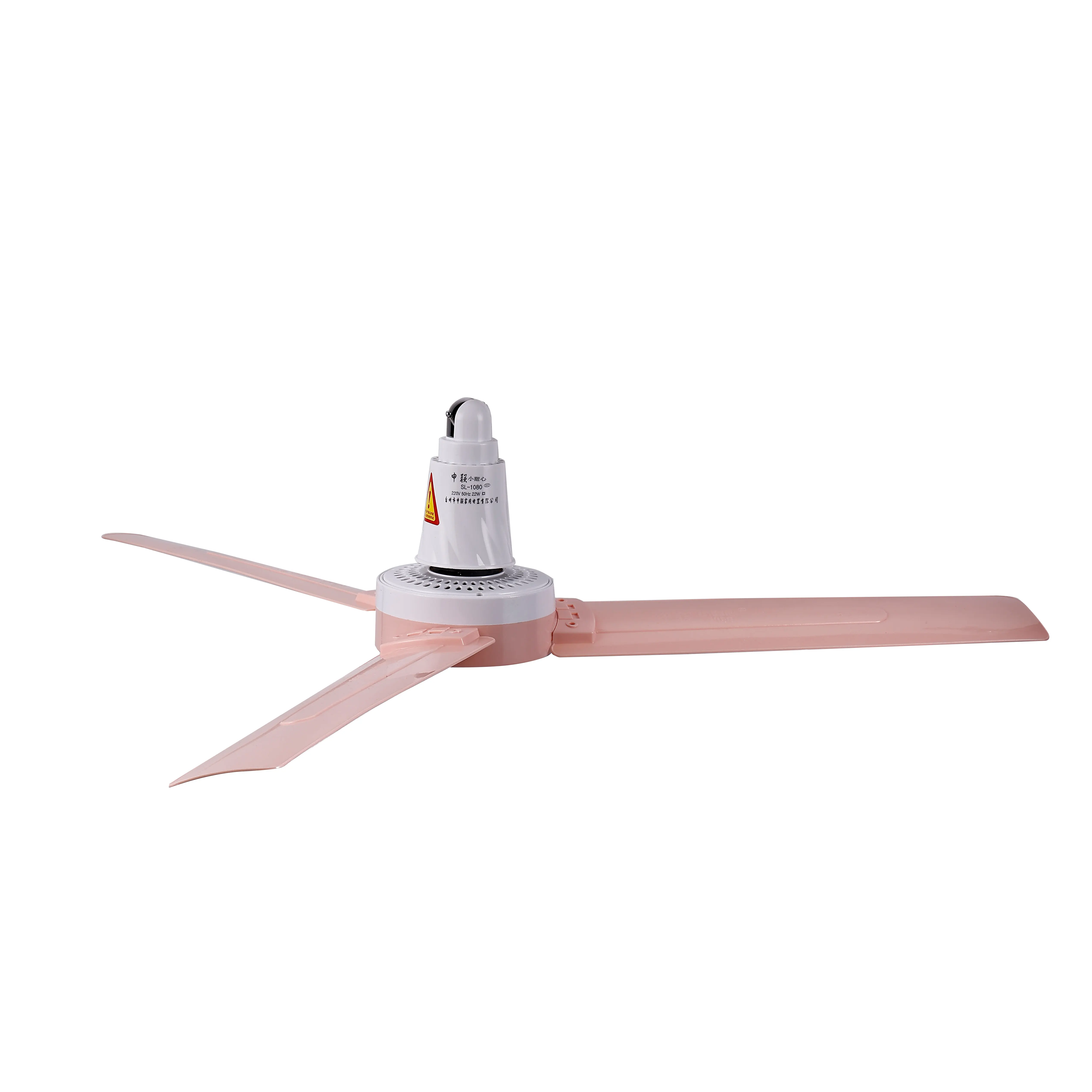 Mini piccolo ventilatore da soffitto personalizzato in plastica tre pale Soft Wind ventilatore elettrico