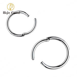 Right Grand 미러 폴리싱 티타늄 ASTM F136 임플란트 등급 플레인 클래식 힌지 셉텀 클리커 코걸이 링 - Product Image 5