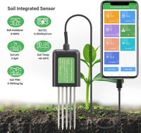 Analyseur de sol 7 en 1 de type C, température, humidité, analyse de l'EC, du NPK, du pH, testeur numérique IP68 pour l'agriculture, le jardinage et l'élevage