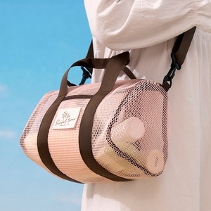 Sweet Time Mesh Beach Bag Large Capacity Portable Swimwear Storage Travel Duffle Bag - Product Image 1
