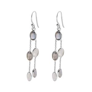 Boucles d'oreilles pendantes en pierre de lune en forme d'arc-en-ciel, lot de 10 paires, tendance, plaqué or, argent Sterling - Product Image 4