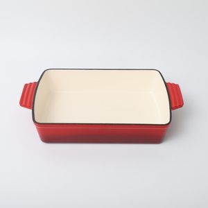 Prezzo <span class=keywords><strong>di</strong></span> fabbrica in ghisa rettangolare piatto <span class=keywords><strong>di</strong></span> frittura rettangolo Pan smalto pentole da forno - Product Image 3