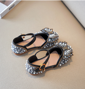 New Children's Sandals Girls Kids <b>Shoes</b> Bowknot Pearls Princess Casual Leather <b>Shoes</b> Lovely <b>Soft</b> Sole Beach Sandals - Product Image 6