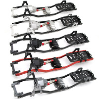 SUNHIOT 313mm Rock Crawler Car Metal Frame Modifikasi Upgrade Gearbox Depan CNC Chassis SCX10 RC Off-Road Model Kit
