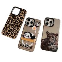 Coque de téléphone populaire motif Panda de dessin animé pour iPhone 17 Air 16 15 14 13 12 Pro Max, antichoc, motif Léopard Tigre, coque de protection