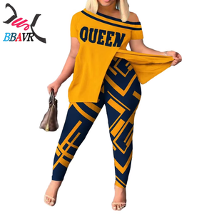 Ensemble pantalon et t-shirt pour femme, imprimé numérique tendance, taille extra large, ensemble pantalon et haut d'été pour femme - Product Image 5