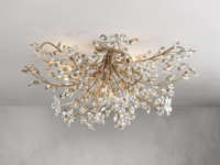 Lustre en cristal de luxe en forme de fleur, luminaire décoratif pour hall d'hôtel, villa duplex, guirlande de branches