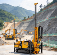 Foreuse rotative hydraulique complète à moteur diesel avec mobilité sur chenilles pour l'exploration et l'investigation des carottages rocheux, à économie d'énergie