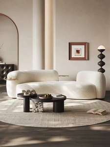 Morden ensemble de meubles de maison modulaires personnalisés canapé <span class=keywords><strong>intérieur</strong></span> doux lin cuir velours tissu canapés de salon - Product Image 2