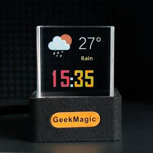 Horloge numérique holographique intelligente, affichage de photos GIF, mini téléviseur holographique, station météo de bureau, veilleuse pour cadeau du Nouvel An - Product Image 2