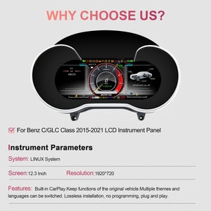 NaviHua 12.3 Inch Panel <b>Car</b> Digital LCD Dashboard Instrument Cluster <b>Speedometer</b> <b>for</b> Benz C/GLC Class 2015-2021 Plug and Play - Product Image 6