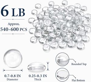 <b>Glass</b> Marbles <b>for</b> <b>Vases</b> Clear <b>Glass</b> <b>Beads</b> <b>for</b> <b>Vases</b> <b>for</b> <b>Vase</b> Filler Flower Crafts Wedding Candle Decoration - Product Image 2