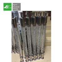 SS304 316 mains courantes de luxe en acier inoxydable balustrade en verre sans cadre poteau d'escalier monté au sol ou sur le côté"