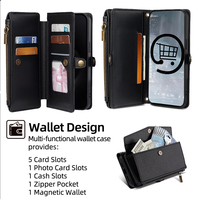 Funda de Piel con Cierre Magnético y Ranuras para Tarjetas para Xiaomi 17 15 Ultra, Accesorios de Lujo para Xiaomi 14 13 Pro 12S Ultra