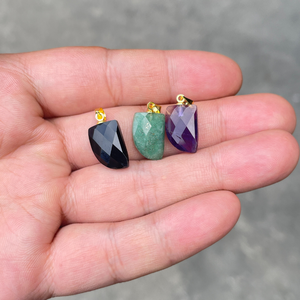 Kalung DIY anak-anak, hadiah gaya lucu kalung rangka liontin bentuk tanduk pelangi kaca - Product Image 2