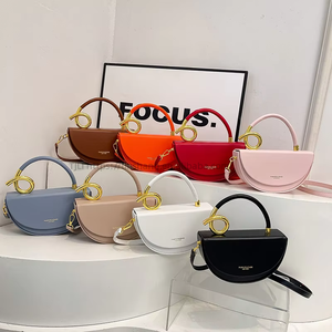 Hot Seller Casual Women's Handbag Multi-Color Half-<b>Moon</b> Crossbody Bag <b>Ring</b> Handle PU Fashion Daily Use Shopping Shoulder Bag - Product Image 2