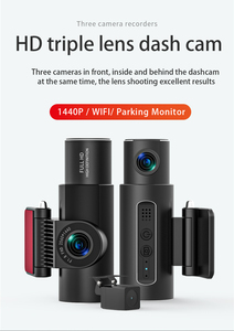 กล้องติดรถยนต์3ช่องพร้อมหน้าจอ WiFi แบบไม่มองมุมกว้างมีเลนส์การหมุน360กล้องติดรถยนต์2k + 1080p + 1080p - Product Image 6