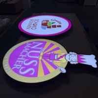 DakeSign Factory Wholesale Custom 3D Lightbox Sign Circular Vacuum Light Box IP65 Waterproof Coffee Shop Lightbox Signboard