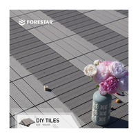 Tuiles de terrasse en WPC DIY 300 mm * 300 mm, tuiles de sol extérieures à emboîtement, anti-corrosion, bois décoratif pour la maison, carrelage de sol en WPC