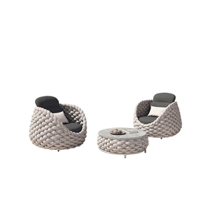 Ensemble de meubles de <span class=keywords><strong>jardin</strong></span> modernes imperméables pour balcon, <span class=keywords><strong>salon</strong></span> extérieur, chaise et canapé en corde tressée - Product Image 2