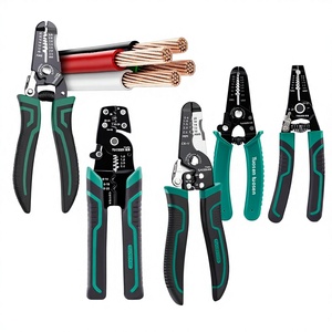 <span class=keywords><strong>Pince</strong></span> à dénuder les fils Tuosun en acier à haute teneur en carbone, outil de sertissage multifonctionnel avec mesure métrique/AWG pour câbles et déchets - Product Image 1