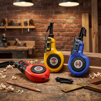 Bobine de traçage automatique de 15 m, rétractable manuellement, avec boîte à craie pour la construction, le travail du bois et le marquage décoratif - Vente en gros