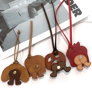 Toast & Croissant Keychain - Cute Cartoon Food Bag Pendant, Creative Leather <b>Backpack</b> Accessory for Schoolbag/business Gifts - Product Image 6