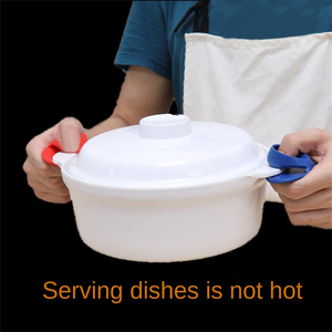 Keuken Siliconen Geïsoleerde Vingerbedden Verdikte Hoge Temperatuur Resistente Anti-Brandende Handschoenen Magnetron Oven Serviesclips - Product Image 6