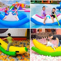 Toboggan Gonflable Flottant Double Usage pour Parc Aquatique, Matériau PVC, Garantie 2 Ans, Taille Personnalisable, Capacité 100kg, Plage