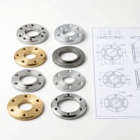 Disque à bride de précision en acier inoxydable, aluminium, laiton, titane, surface plane, trous taraudés, fraisés, usinage CNC