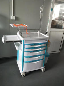 Chariot de réanimation médicale en <span class=keywords><strong>plastique</strong></span> ABS, chariot de médecine avec 5 tiroirs, bon marché, BT-EY005 - Product Image 5