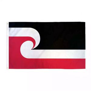 Fabricante Profesional de Banderas Personalizadas, Bandera Maorí de Poliéster 100% con Logotipo Personalizado, Tamaño Personalizado, la Más Alta Calidad - Product Image 1