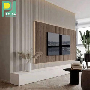 Panneau mural en WPC à lattes 3D non décolorant, panneau mural en WPC pour l'intérieur et revêtement mural - Product Image 2