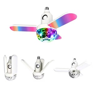 Ventilador Bluetooth Magic Ball con Música, Iluminación LED de Colores, Reproductor de Audio Inalámbrico Inteligente para Teléfono Móvil, Caja de Sonido de 100W, Modelo E27 One - Product Image 1