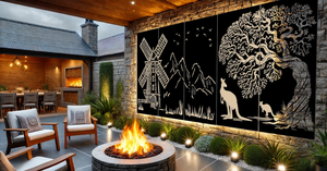 Decoración de Jardín de Metal Personalizada, Diseño Art Deco, Separador de Acero Corten, Biombo Oxidado, Precio de Fábrica - Product Image 6